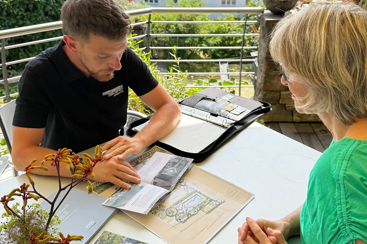 Johann Sundin erklärt Garten Planungskonzept